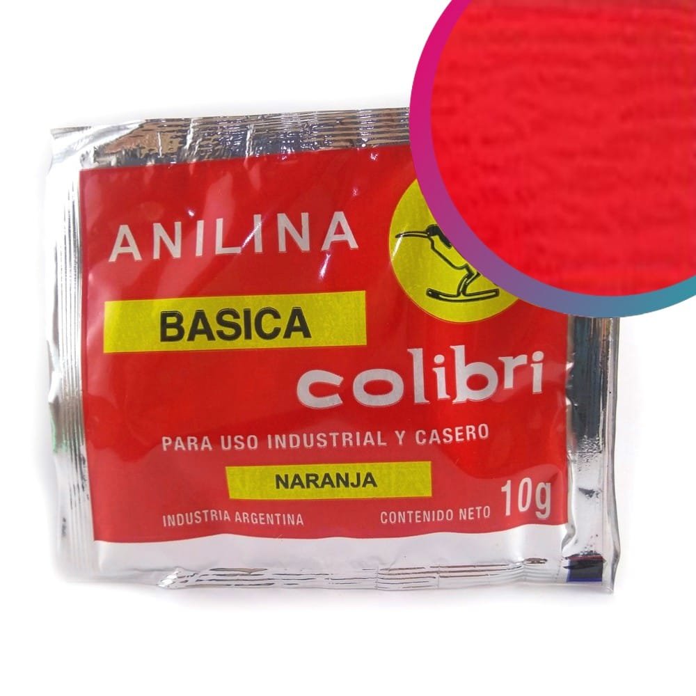Anilina Colibri basica x 10 gr. - Rojo fuerte