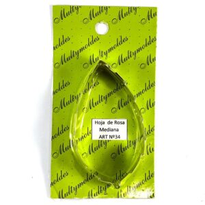 Cortante de acero inoxidable Nº 34 - Hoja de rosa mediana