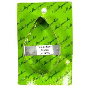 Cortante de acero inoxidable Nº 35 - Hoja de rosa grande