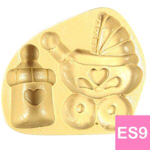 Molde marcador para porcelana fria - Mamadera y carrito ES9