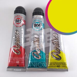 Acrilico extrafino profesional Alba x 60 ml. G3 - Titanato amarillo 801