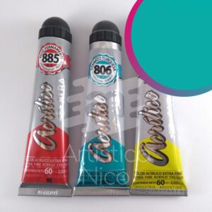 Acrilico extrafino profesional Alba x 60 ml. G3 - Titanato turquesa 806