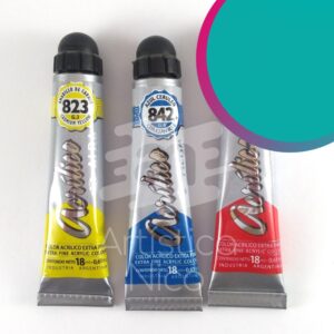 Acrilico extrafino profesional Alba x 18 ml. G3 - Titanato turquesa 806