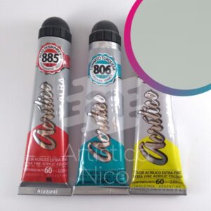 Acrilico extrafino profesional Alba x 60 ml. G3 - Plata 878