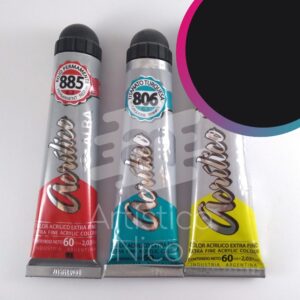 Acrilico extrafino profesional Alba x 60 ml. G1 - Negro marfil 880