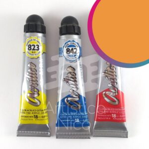 Acrilico extrafino profesional Alba x 18 ml. G1 - Anaranjado permanente 882