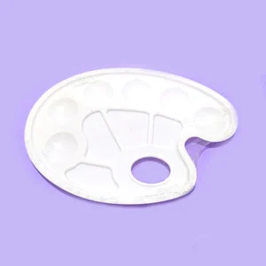 Mezcladora paleta plastica Artmate ovalada 10 cavidades 23x17cm.