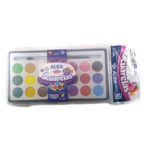 Acuarelas Alba en pastillas estuche x18 colores surtidos