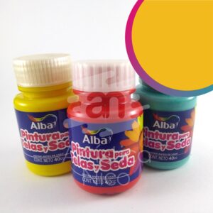 Pintura para telas y seda Alba x 40 ml. - Tradicional - Amarillo mediano