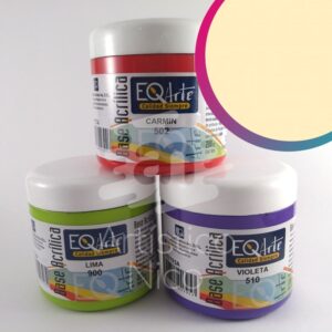 Base acrilica EQarte 200ml. - Amarillo suave