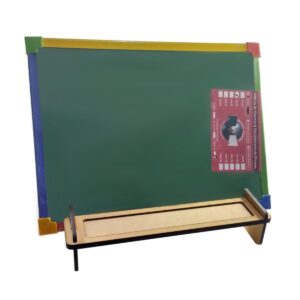 Atril de mesa con pizarra verde colores 30x40cm. soporte MDF 5mm