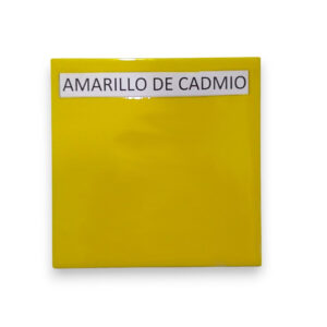 Azulejo brillante ceramica 15x15cm. x1 u. - Amarillo de cadmio