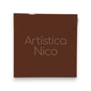 Azulejo brillante ceramica 15x15cm. x1 u. - Marrón chocolate