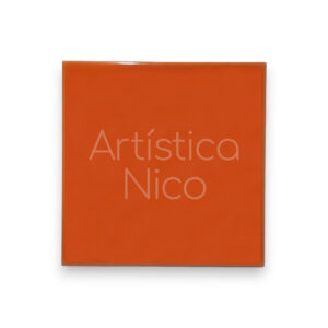 Azulejo brillante ceramica 15x15cm. x1 u. - Naranja