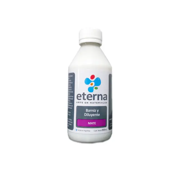 Barniz y diluyente al agua Eterna 250 ml. - Mate