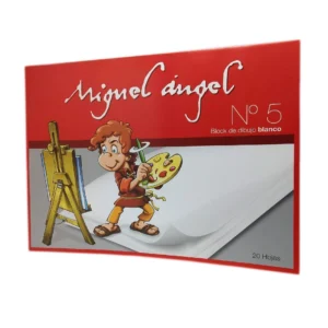 Block de dibujo Miguel Angel Nº 5 blanco 24x32 cm. 106 gr. x20 hojas