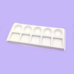 Mezcladora paleta plastica economica rectangular 9x19cm. 10 cavidades