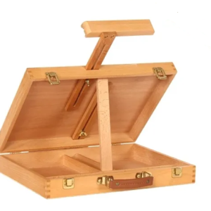 Caja con atril madera - 38 x 28 x 7 cm. - Para canvas hasta 70 cm.