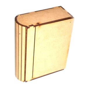 Caja libro con lomo redondo mediana 10x14 cm. MDF 3mm