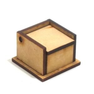 Caja para dientes mini 3x3x3cm MDF 3mm