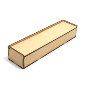 Caja para cuchillos con bisagra 7x28x5 cm. MDF 3mm