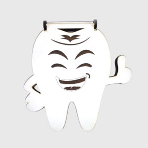 Caja para dientes con grabado MDF 3mm blanco