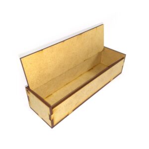 Caja para lapiceras con bisagra 3x18x4 cm. MDF 3mm