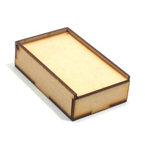 Caja para naipes con bisagra 7x11x3 cm. MDF 3mm