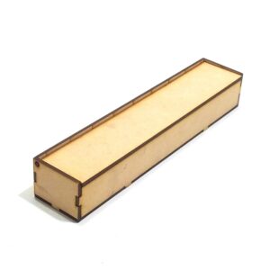 Caja para sahumerios con bisagra 5x26x3,5 cm. MDF 3mm