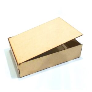 Caja tamaño A4 con bisagra 22x32x8,5 cm. MDF 3mm