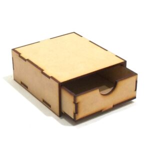 Cajonera de 1 cajon 12x13x5 cm.MDF 3mm