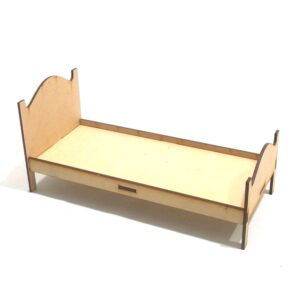 Cama para casita de muñecas MDF 3mm