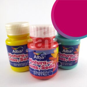 Pintura para telas y seda Alba x 40 ml. - Tradicional - Carmin