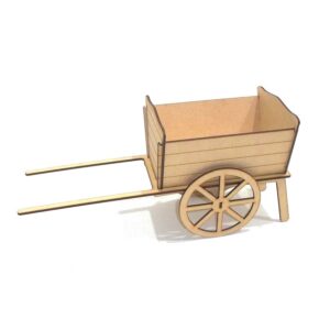 Carreta sin caballo interior 14x19x8 cm. MDF 3mm