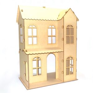 Casa de muñecas grande base 40x60cm. altura 82 cm. MDF 3mm