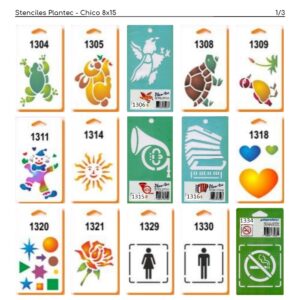 Stencil Plantec chico 8x15 cm.