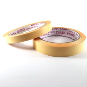 Cinta doble faz fina Bona-Erika amarilla 12 mm. x 30 mt.