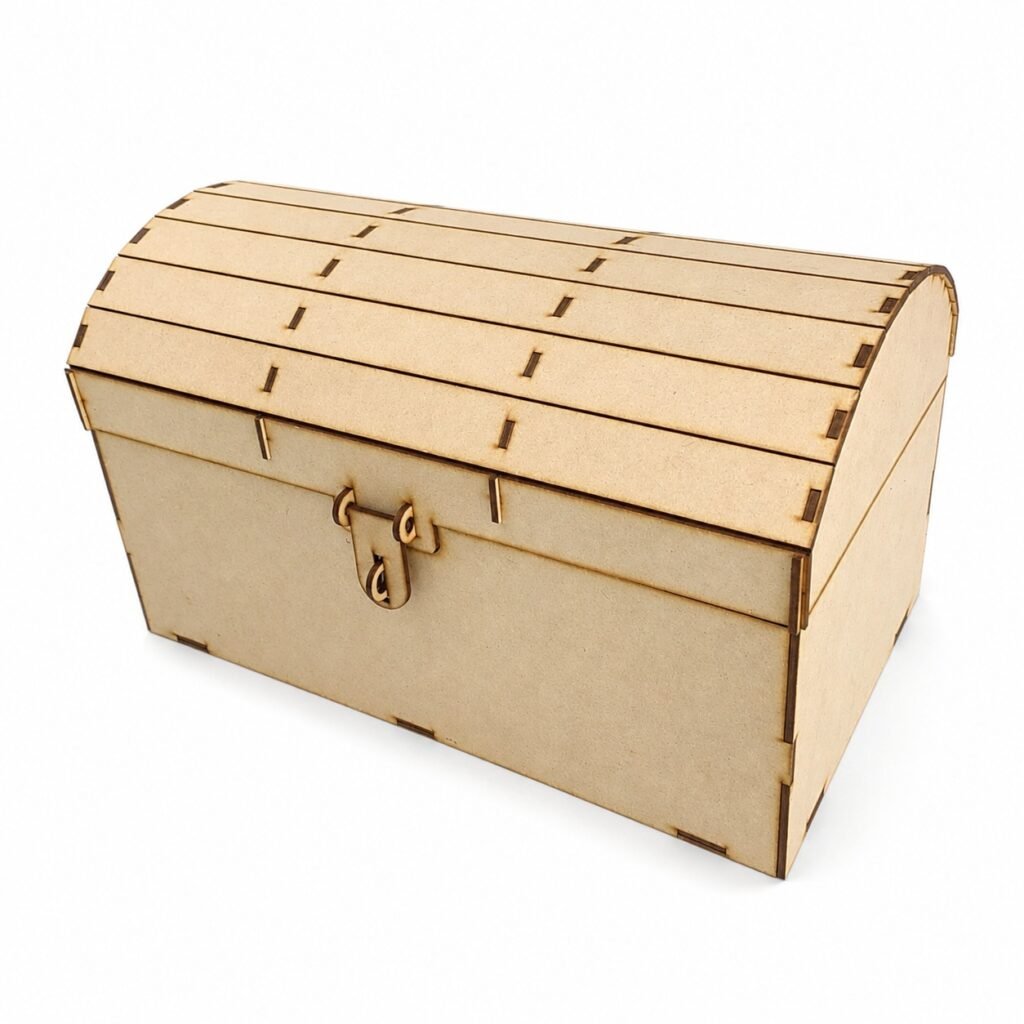 Cofre baul Nº 5 medidas 20x34cm. altura 20cm. con cierre para candado MDF 3mm