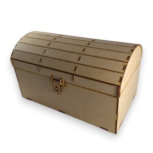 Cofre baul Nº 4 medidas 15x25cm. altura 15cm. con cierre para candado MDF 3mm