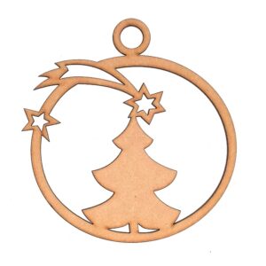 Colgante navideño grande 25 cm. MDF 3mm