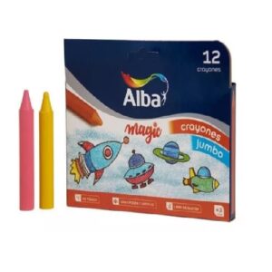 Crayones Alba Jumbo grande x12 colores surtidos