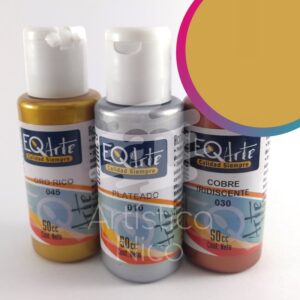 Acrilico decorativo EQarte x 50 cc. - Perlado - Dorado iridiscente