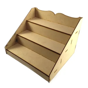 Escalera expositor 3 escalones 30x26 x21 cm. MDF 3mm
