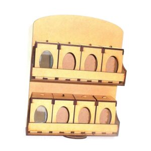 Especiero con vidrio x8 + repisa MDF 3mm