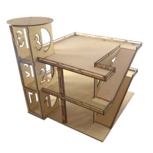 Playa de estacionamiento base 40x40cm. altura 43cm. MDF 3mm