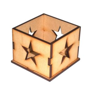 Fanal chico 7x7x5 cm. MDF 3mm - Forma estrella