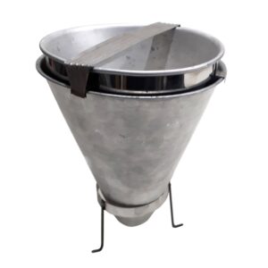 Fanal de acero inoxidable cono grande diametro 20 cm. alt. 23 cm.