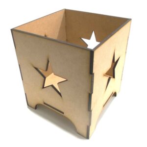 Fanal grande 13x13x15 cm. MDF 3mm - Forma estrella