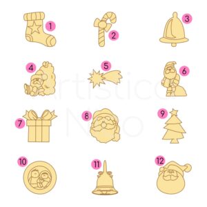 Figura navideña 8 cm. MDF 3mm