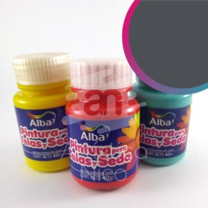Pintura para telas y seda Alba x 40 ml. - Tradicional - Gris de payne